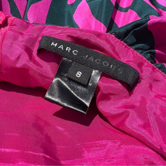 MARC JACOBS Oversize Abstract Rose Outline Babydoll Dress - Picture 2 of 15